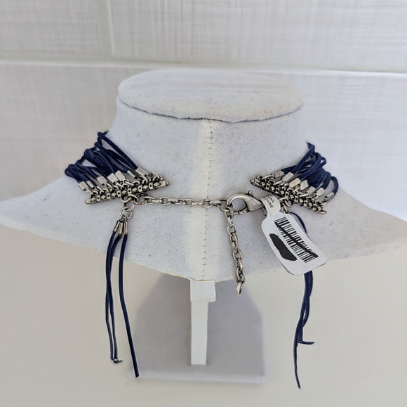 Free People choker. silver and blue. - Picture 5 of 6